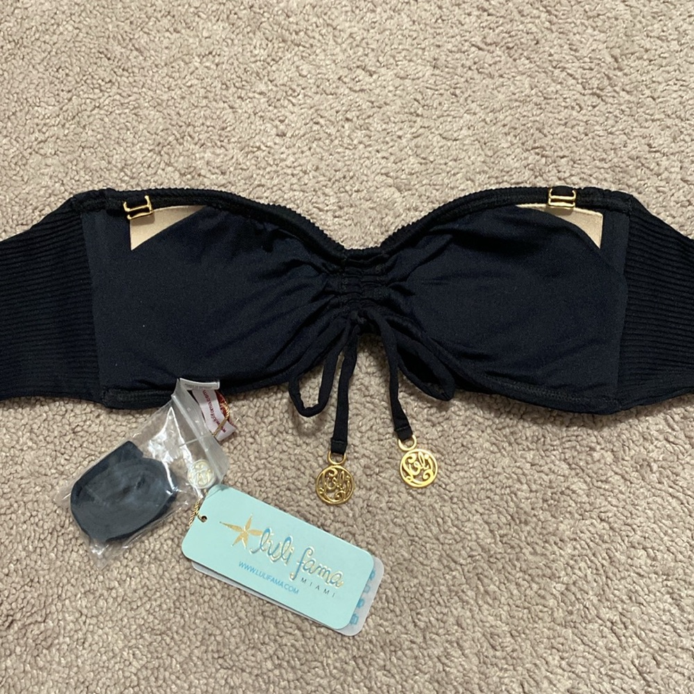Luli Fama Triana Drawstring Bandeau Top Size XS - Picture 13 of 15